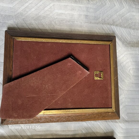 Vintage Wood Picture Photo Frames Self Standing 1970s Set of Two 2 MCM - Picture 9 of 16